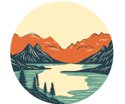 animated lake in the mountians